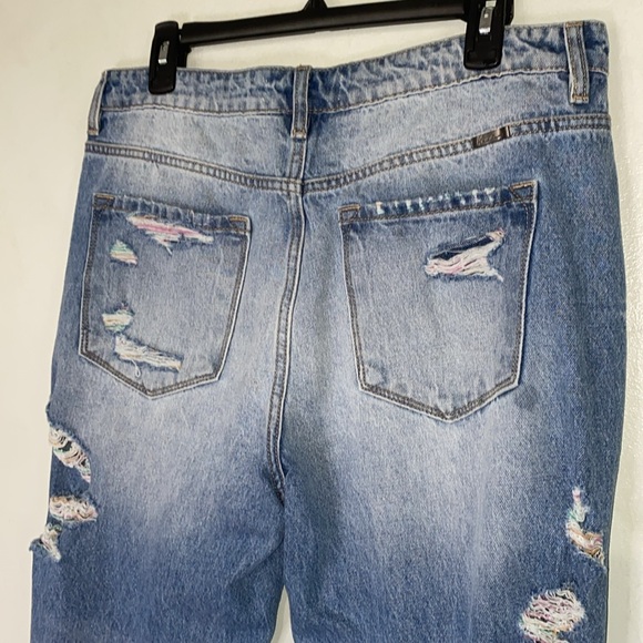 Kancan Distressed Skinny Jeans Raw Hem High Rise 100% Cotton Sz 30 - Picture 4 of 15